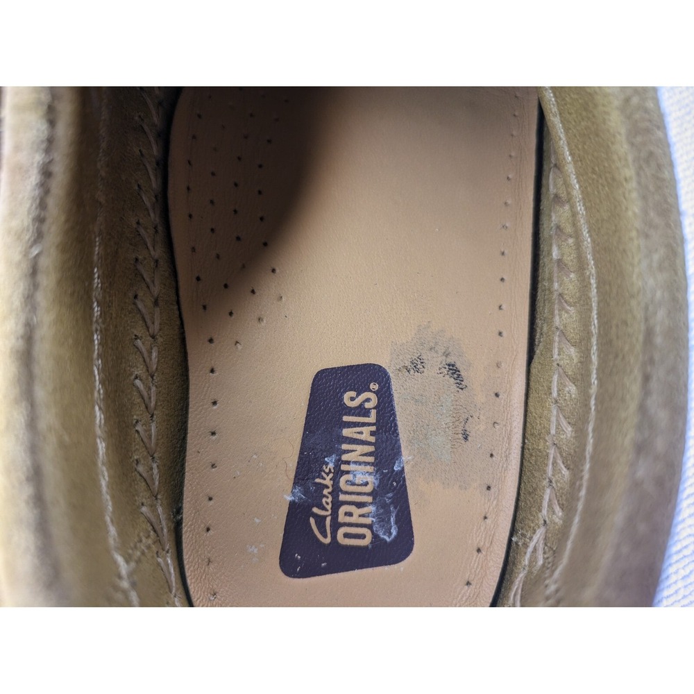 Clarks ORIGINALS Weaver Moccasins Crep Sole Tan Suede‎ Lace Up Shoes Womens Sz 9 - Picture 10 of 11